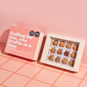 Caja De Trufas Saludables X12 "Falling For You, One Truffle At A Time"