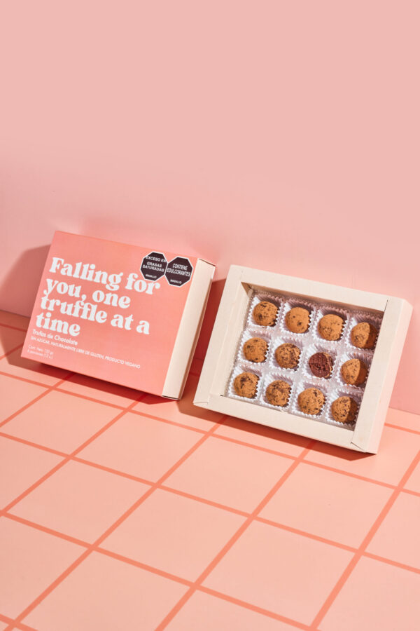 Caja De Trufas Saludables X12 "Falling For You, One Truffle At A Time"